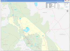 Mono County, CA Digital Map Basic Style