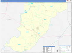 Monroe County, AL Digital Map Basic Style