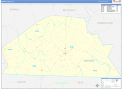 Monroe County, KY Digital Map Basic Style