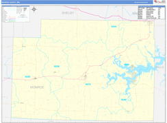 Monroe County, MO Digital Map Basic Style