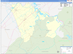 Monroe County, TN Digital Map Basic Style