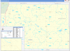 Montcalm County, MI Digital Map Basic Style