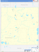 Montmorency County, MI Digital Map Basic Style