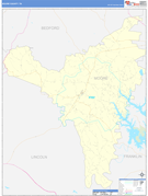 Moore County, TN Digital Map Basic Style