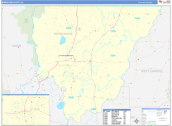 Morehouse Parish (County), LA Digital Map Basic Style
