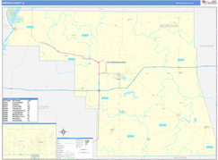 Morgan County, IL Digital Map Basic Style