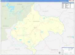 Morgan County, KY Digital Map Basic Style