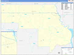 Morton County, ND Digital Map Basic Style