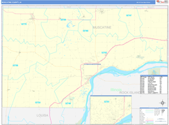 Muscatine County, IA Digital Map Basic Style