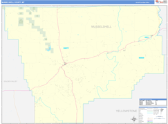 Musselshell County, MT Digital Map Basic Style