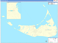 Nantucket County, MA Digital Map Basic Style