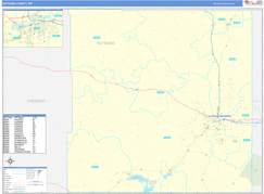 Natrona County, WY Digital Map Basic Style
