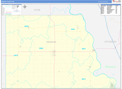 Nemaha County, NE Digital Map Basic Style