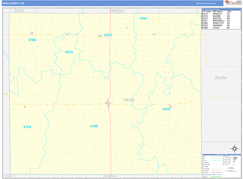 Ness County, KS Digital Map Basic Style