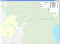 Nevada County, CA Digital Map Basic Style