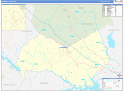 Newberry County, SC Digital Map Basic Style