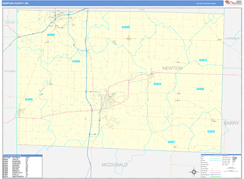 Newton County, MO Digital Map Basic Style
