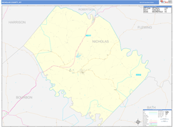 Nicholas County, KY Digital Map Basic Style