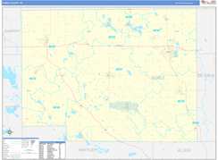 Noble County, IN Digital Map Basic Style
