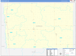 Norman County, MN Digital Map Basic Style