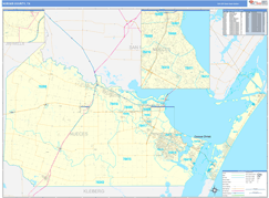 Nueces County, TX Digital Map Basic Style