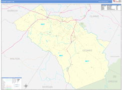 Oconee County, GA Digital Map Basic Style