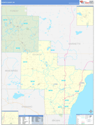 Oconto County, WI Digital Map Basic Style