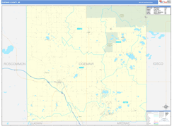 Ogemaw County, MI Digital Map Basic Style