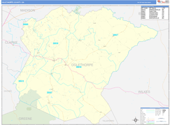 Oglethorpe County, GA Digital Map Basic Style