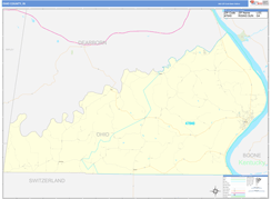 Ohio County, IN Digital Map Basic Style