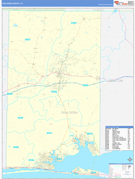 Okaloosa County, FL Digital Map Basic Style