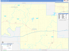 Okfuskee County, OK Digital Map Basic Style