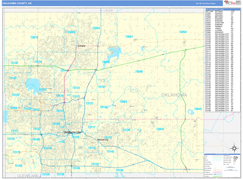 Oklahoma County, OK Digital Map Basic Style