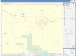 Oktibbeha County, MS Digital Map Basic Style