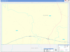 Oldham County, TX Digital Map Basic Style