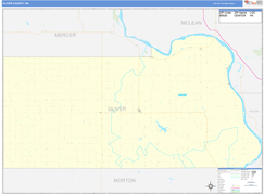 Oliver County, ND Digital Map Basic Style