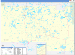 Oneida County, WI Digital Map Basic Style