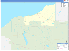 Ontonagon County, MI Digital Map Basic Style