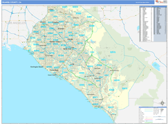 Orange County, CA Digital Map Basic Style