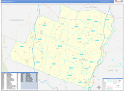 Orange County, VT Digital Map Basic Style