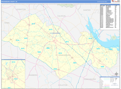 Orangeburg County, SC Digital Map Basic Style