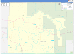 Oregon County, MO Digital Map Basic Style