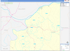 Osage County, MO Digital Map Basic Style