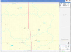 Ottawa County, KS Digital Map Basic Style