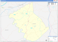 Owen County, KY Digital Map Basic Style