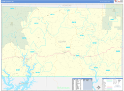 Ozark County, MO Digital Map Basic Style