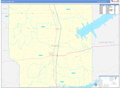 Panola County, MS Digital Map Basic Style