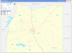 Panola County, TX Digital Map Basic Style
