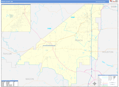 Peach County, GA Digital Map Basic Style