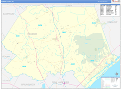 Pender County, NC Digital Map Basic Style